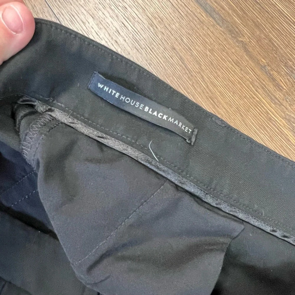 White House black market Black Button-Trim Flare “the slim flare” pant SZ 12L - Picture 5 of 11